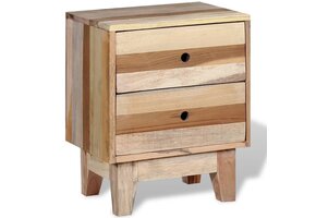 VidaXL Nachtkastje Gerecycled Hout - Uniek & Handgemaakt! 59% Korting!