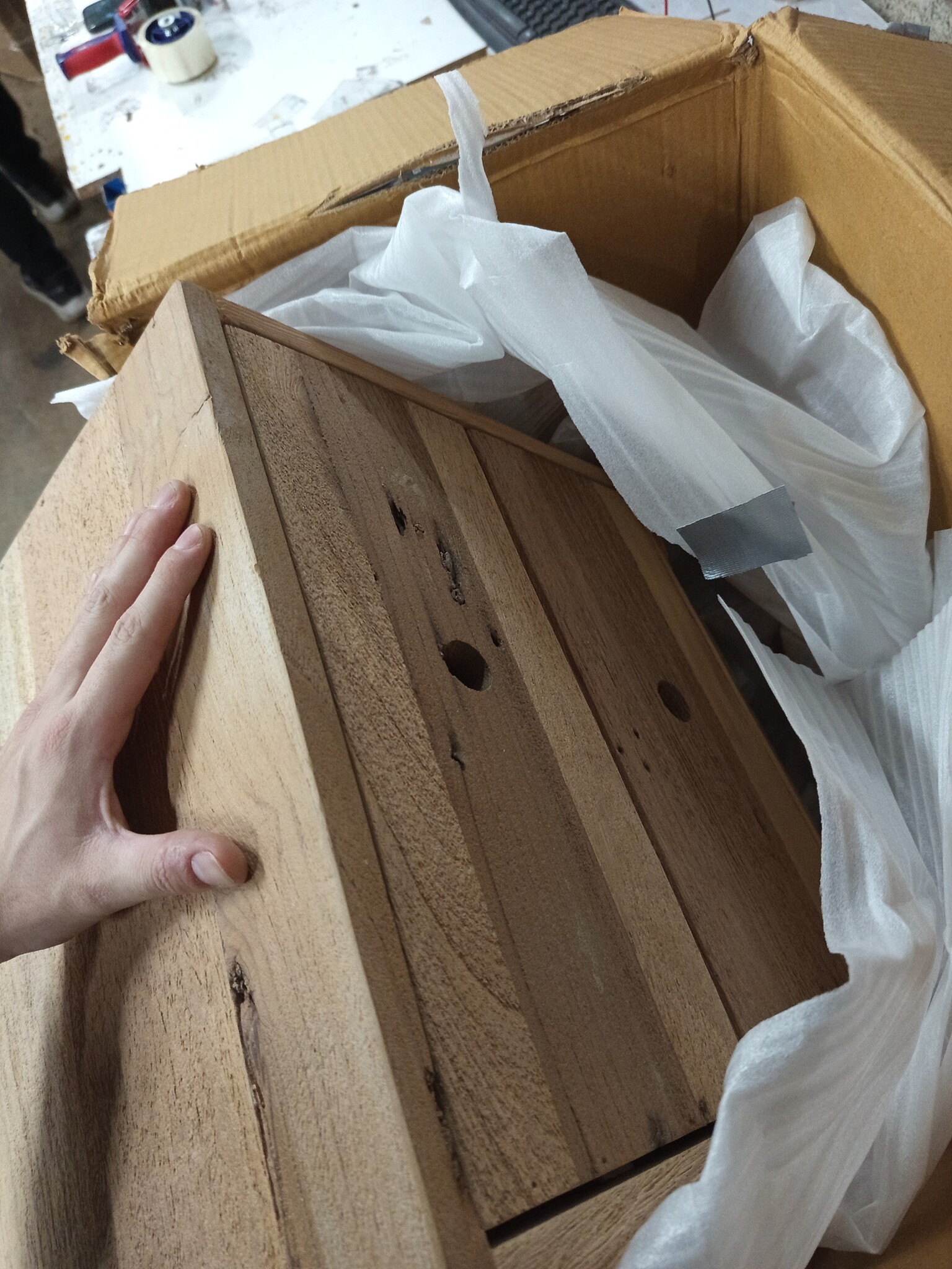 VidaXL Nachtkastje Gerecycled Hout - Uniek & Handgemaakt! 59% Korting!