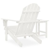 vidaXL Adirondack Tuinstoel + Tafel (46% Korting!) - Vurenhout Wit