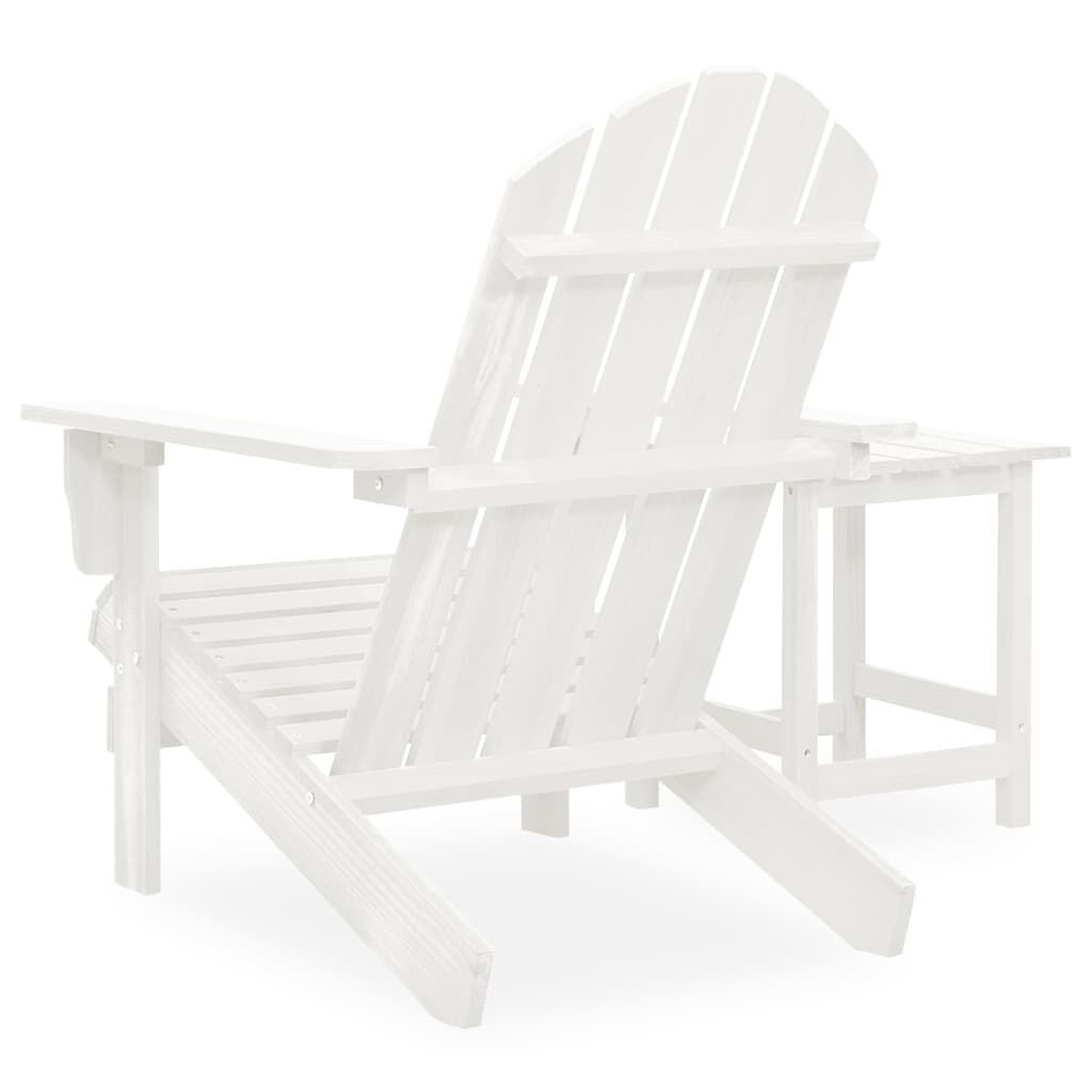 vidaXL Adirondack Tuinstoel + Tafel (46% Korting!) - Vurenhout Wit