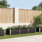 VidaXL Verhoogde Plantenbak 240x80x45cm Staal Antraciet - 64% Korting!