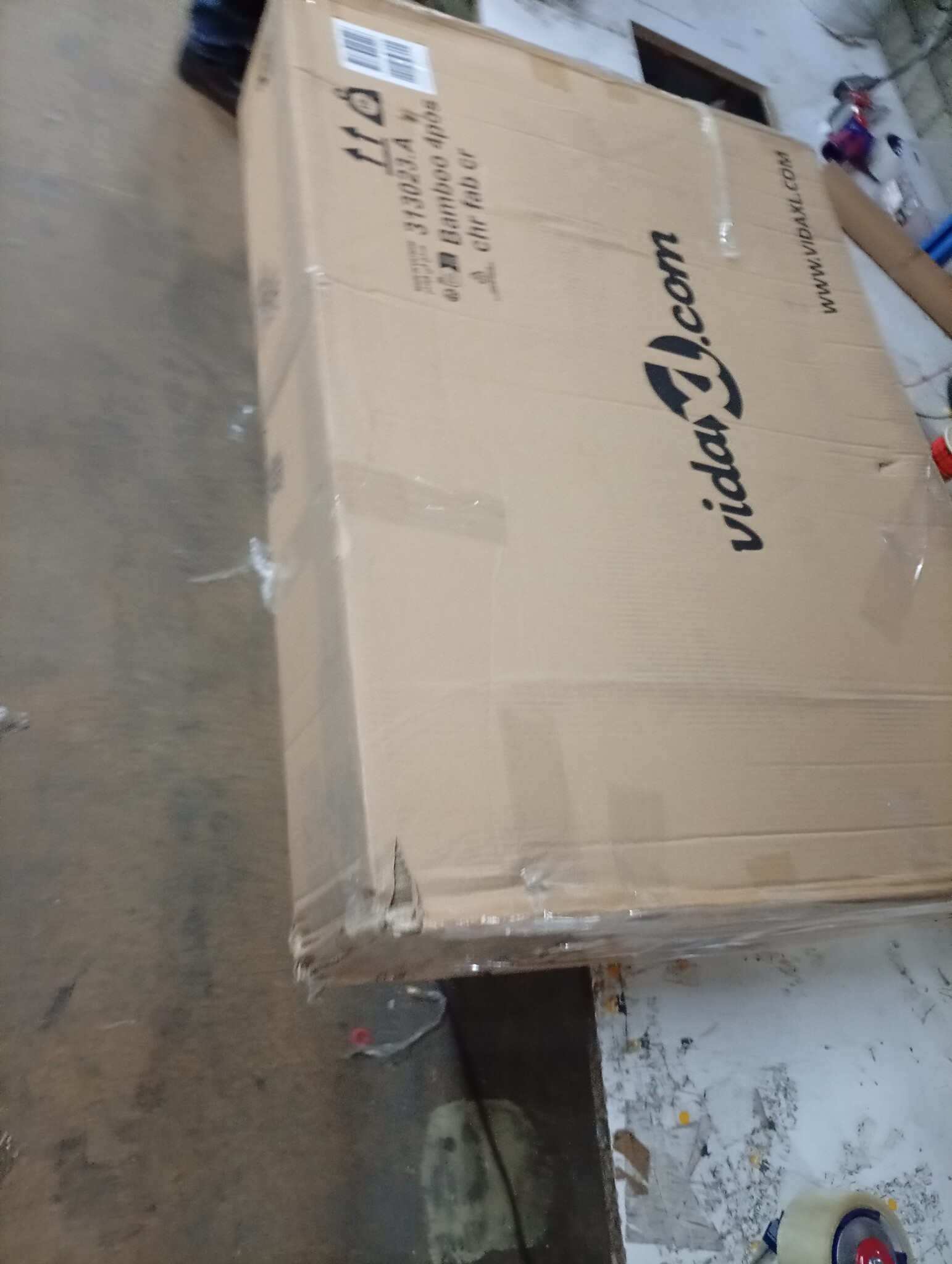 Terrasstoel Bamboe & Canvas - 55% Korting! | vidaXL Ligstoel