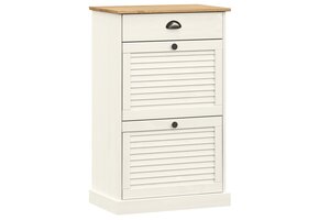 VidaXL Schoenenkast VIGO - 55% Korting! Massief Grenenhout Wit