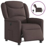 VidaXL Fauteuil Stoffen Donkerbruin - 53% Korting! (Bijna Op=Op)