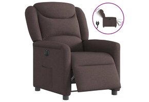 VidaXL Fauteuil Stoffen Donkerbruin - 53% Korting! (Bijna Op=Op)