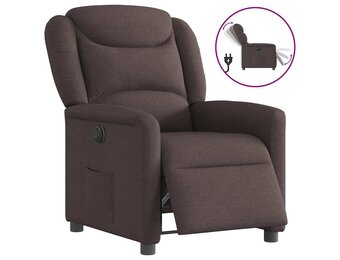 VidaXL Fauteuil Stoffen Donkerbruin - 53% Korting! (Bijna Op=Op)