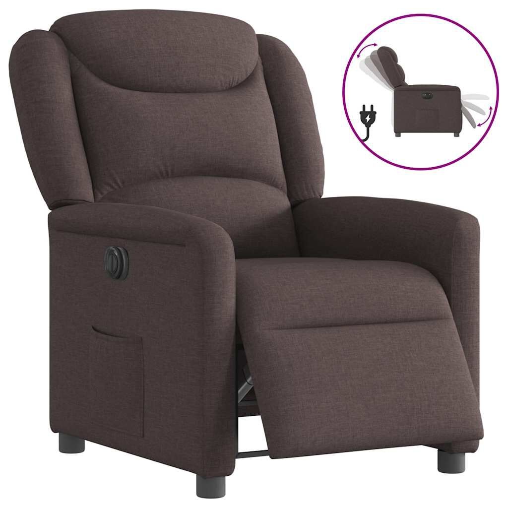 VidaXL Fauteuil Stoffen Donkerbruin - 53% Korting! (Bijna Op=Op)