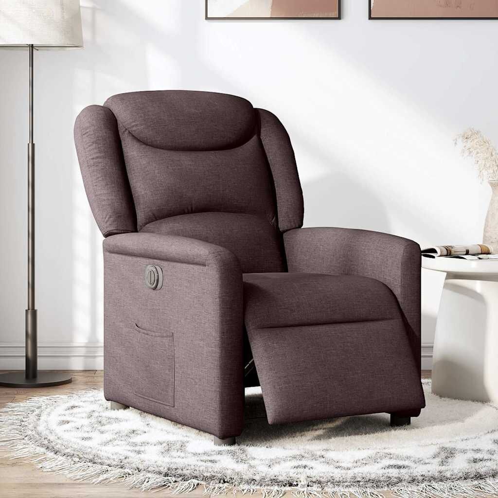 VidaXL Fauteuil Stoffen Donkerbruin - 53% Korting! (Bijna Op=Op)