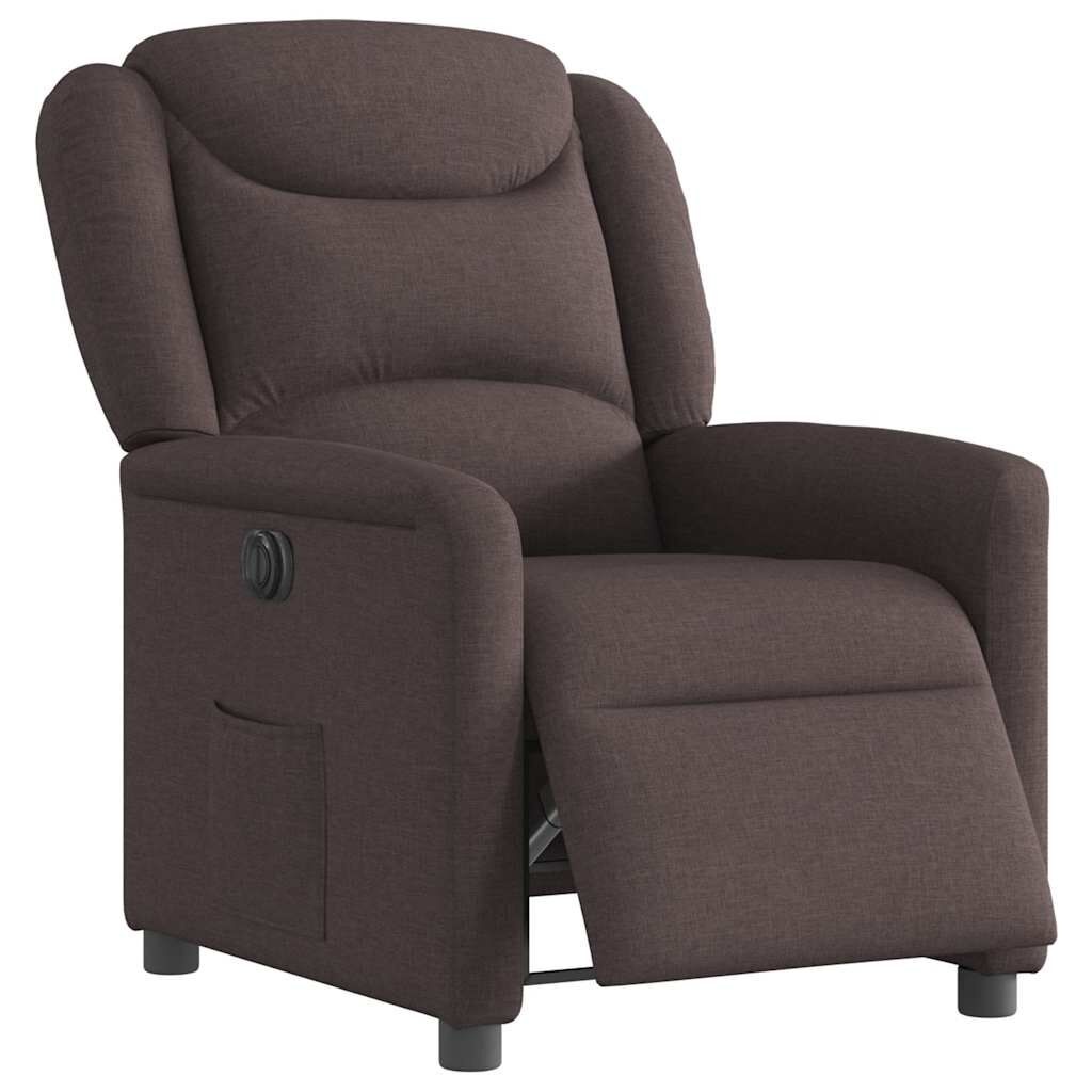 VidaXL Fauteuil Stoffen Donkerbruin - 53% Korting! (Bijna Op=Op)