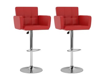 vidaXL Barstoelen Kunstleer Rood - 40% Korting! (2 stuks)
