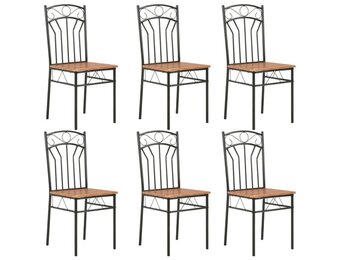 VidaXL Eetkamerstoelen 6 st MDF Bruin - 55% Korting!!