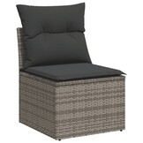 vidaXL Tuinbank 2-zits Poly Rattan Grijs - 57% Korting! Nog 1 op voorraad!