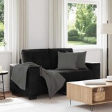 VidaXL Loveseat Bank Fluweel Zwart 120cm - Nu met 40% Korting!