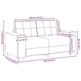 VidaXL Loveseat Bank Fluweel Zwart 120cm - Nu met 40% Korting!
