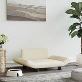 VidaXL Hondenmand Kunstleer Crème - 70x45x28 cm - 40% Korting!