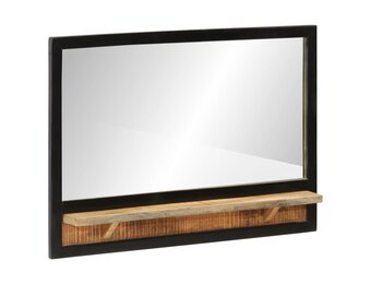 VidaXL Spiegel met schap 80x8x55 cm | 40% Korting | Mangohout & Glas