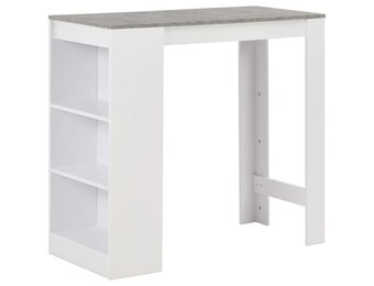 VidaXL Bartafel met Schap - 110x50x103cm Wit - 40% Korting!