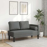 vidaXL Chaise longue donkergrijs (40% KORTING!) - Perfecte Staat