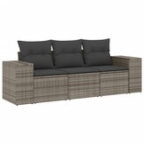 VidaXL Tuinbank 2-zits Poly Rattan Grijs + Kussens | 55% Korting!
