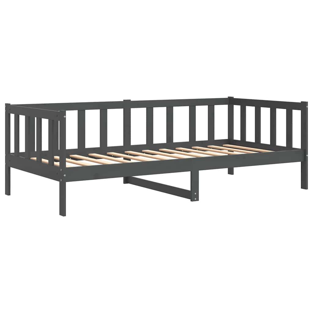 VidaXL Bedbank Grenenhout Grijs 90x200cm | Nu 55% Korting! | Licht Beschadigd