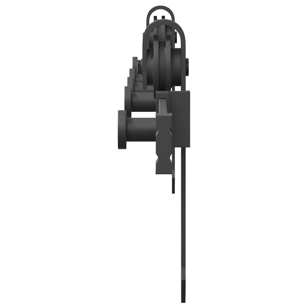 vidaXL Schuifdeur Onderdelen 152,5cm Staal Zwart - 40% Korting!
