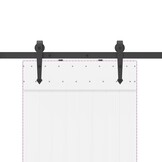 vidaXL Schuifdeur Onderdelen 152,5cm Staal Zwart - 40% Korting!