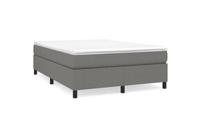 vidaXL Bedframe 140x200cm - Donkergrijs Stoffen Retour - 55% Korting!