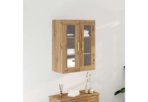 VidaXL Wandkast Eikenkleurig (60% Korting!) - Artisanaal Bewerkt Hout