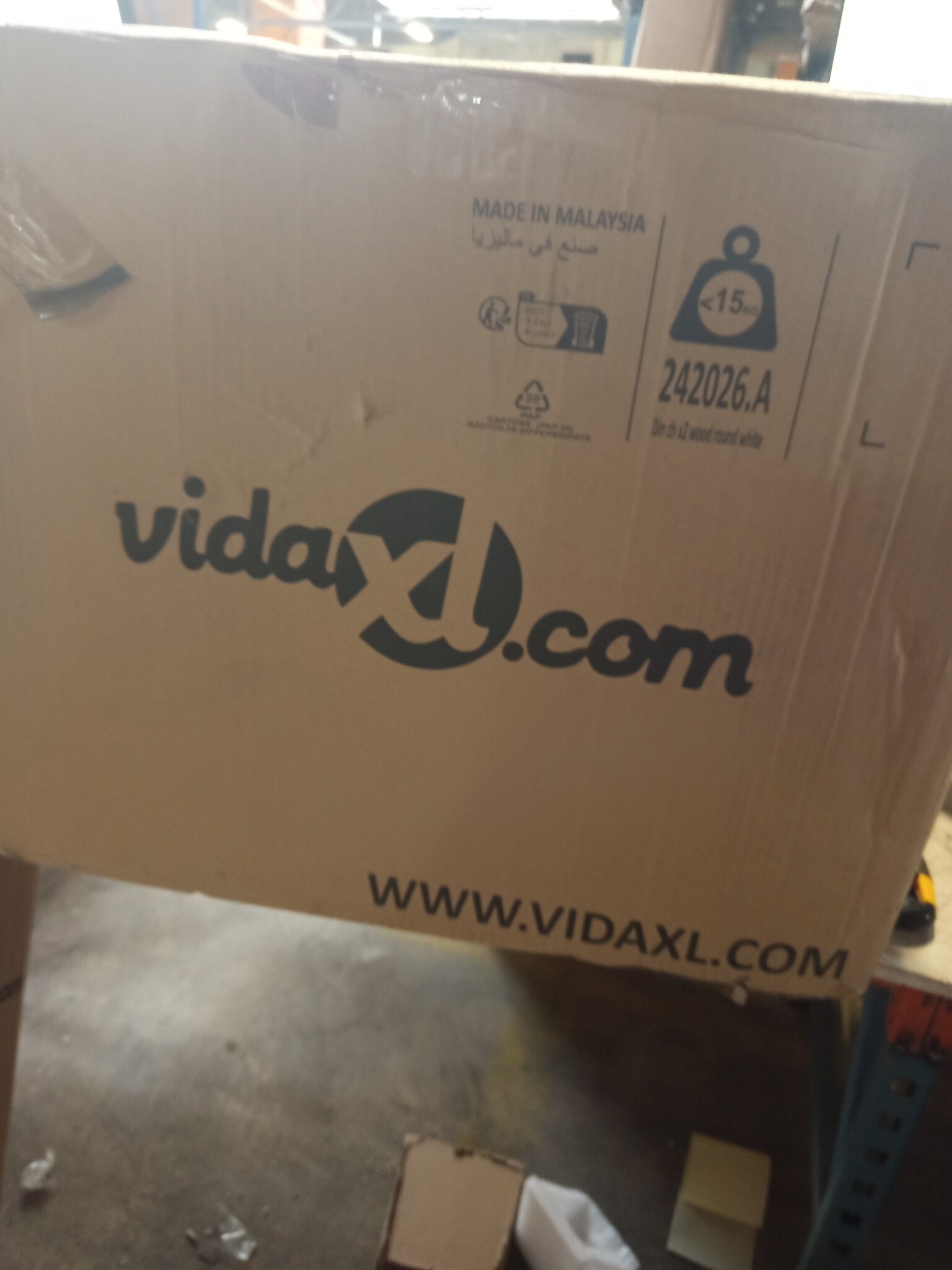 vidaXL Eetkamerstoelen 2 st. Massief Rubberwood Wit | 55% Korting