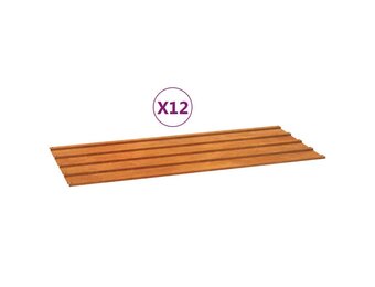 VidaXL Dakpanelen Cortenstaal - 12 stuks - 100x44cm - 55% Korting!