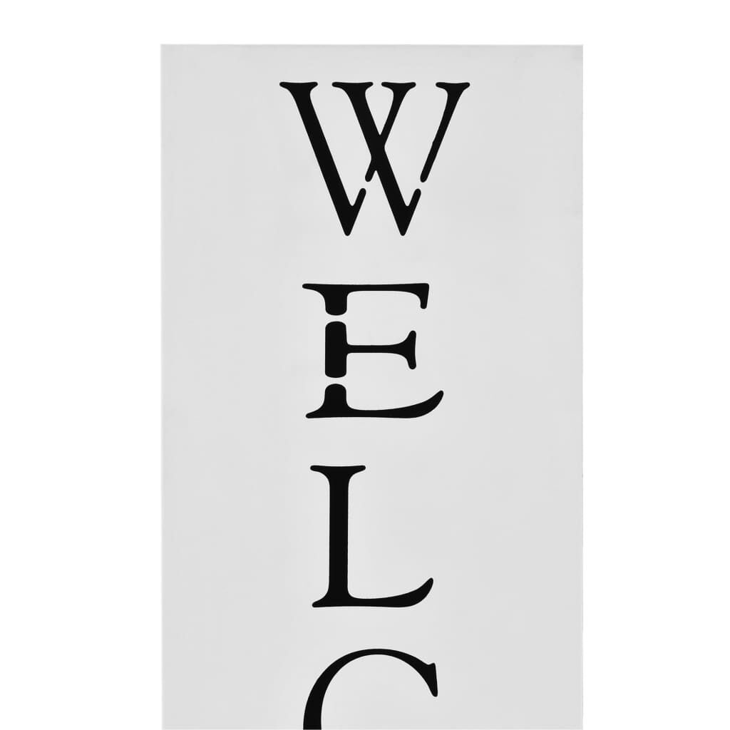 vidaXL Parapluhouder Welcome Staal Wit - 51% Korting!