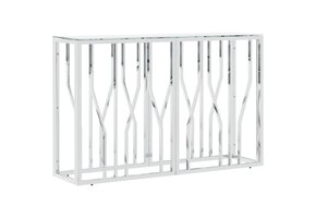 vidaXL Wandtafel 110x30x70 cm | Roestvrij Staal & Glas | 47% Korting