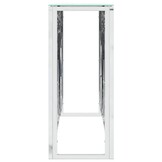 vidaXL Wandtafel 110x30x70 cm | Roestvrij Staal & Glas | 47% Korting