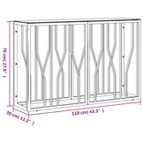 vidaXL Wandtafel 110x30x70 cm | Roestvrij Staal & Glas | 47% Korting