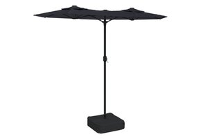 VidaXL Dubbele Parasol met LED's - Zwart - 64% Korting!