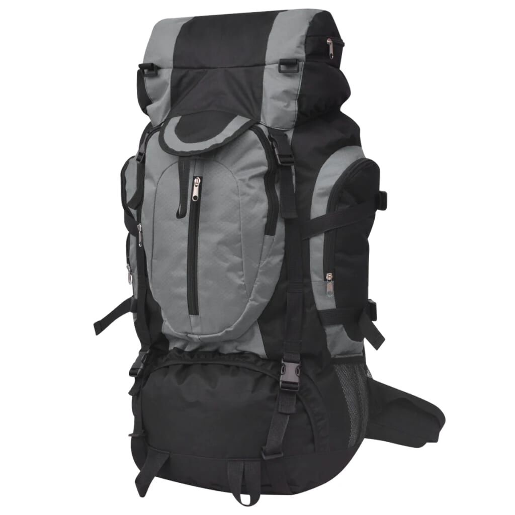 VidaXL XXL Hiking Rugzak 75L Zwart/Grijs - 46% Korting!