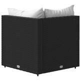 VidaXL Tuinhoekbank Poly Rattan Zwart | 51% Korting | Zo Goed Als Nieuw!