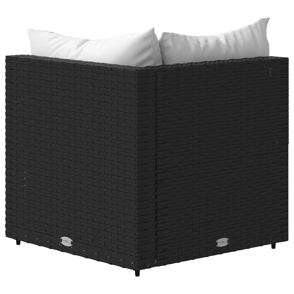 VidaXL Tuinhoekbank Poly Rattan Zwart | 51% Korting | Zo Goed Als Nieuw!