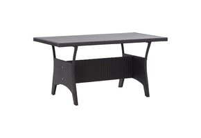 VidaXL Poly Rattan Tuintafel (120x70x66cm) Zwart - 46% Korting!