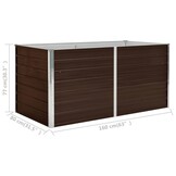 VidaXL Verhoogde Plantenbak 160x80x77cm Staal Bruin - 51% Korting!
