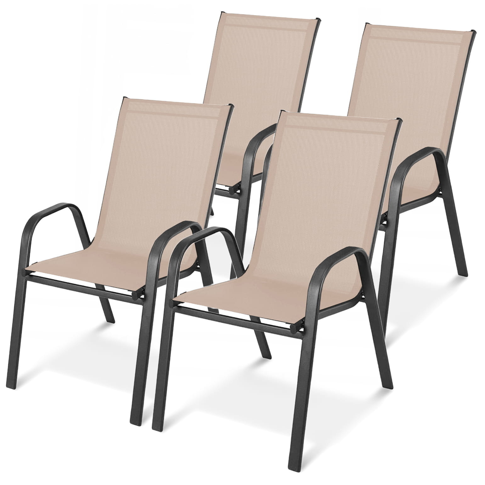 Tuinset Beige 140x80 - Tafel & 4 Stoelen | 56% Korting!