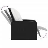 VidaXL Verstelbare Poly Rattan Tuinstoel met Kussens - Zwart | 46% Korting!