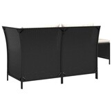 VidaXL 3-delige Loungeset Poly Rattan Zwart | -53% Korting | Ongebruikt!