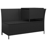 VidaXL 3-delige Loungeset Poly Rattan Zwart | -53% Korting | Ongebruikt!