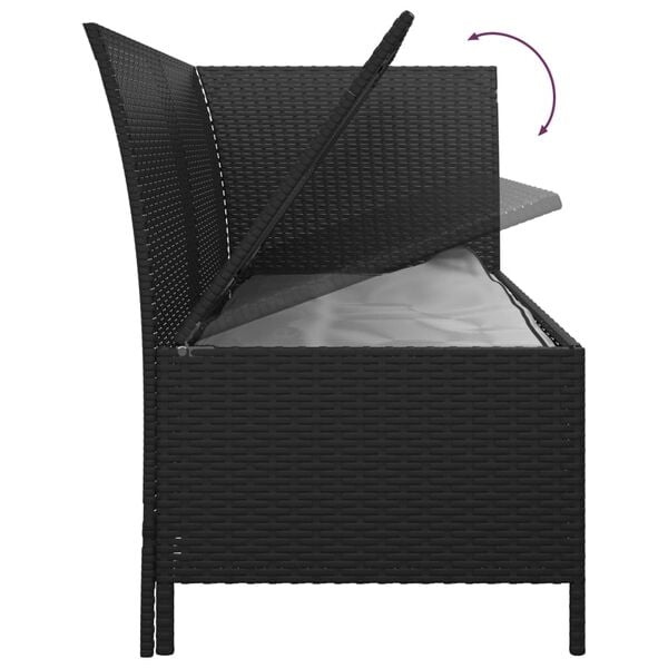 VidaXL 3-delige Loungeset Poly Rattan Zwart | -53% Korting | Ongebruikt!