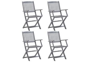 VidaXL Tuinstoelen Acaciahout Inklapbaar - 4 Stuks | 51% Korting!