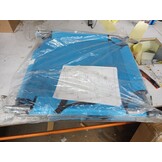 vidaXL Ligbed Inklapbaar Staal & Stof Turquoiseblauw - 71% Korting!