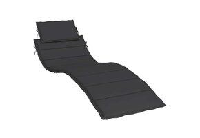 vidaXL Ligbedkussen Zwart - 56% Korting! - 186x58x3cm