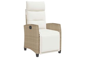 vidaXL Verstelbare Tuinstoel Poly Rattan Beige (51% Korting!)