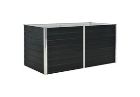 vidaXL Verhoogde Plantenbak - 160x80x77 cm Staal Antraciet - 51% Korting!